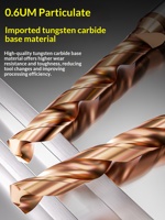 Foret à refroidissement externe 3D en acier au tungstène massif, queue fixe, foret hélicoïdal, outil de coupe CNC dédié pour l'acier inoxydable