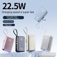 Chargeurs de banque d'alimentation portables 3C à bas prix 20000mAh câble de sortie de type C intégré PD 22.5W Power Banks Slim
