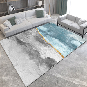Alfombra Moderna Abstracta Rectangular de Terciopelo Cristal para Sala de Estar o Dormitorio, Patrón 1 2 3 4 5, Decoración para el Hogar, Alfombra para Sofá APSJR-002 - Product Image 2