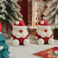 Neuartige Weihnachtsmann-Form Kerze Modernes Design Paraffin-Sojawachs-Mischung Weihnachtsdekoration Anpassbar Englische Birne Duftkerze