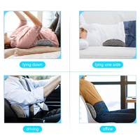 Oreiller en mousse à mémoire de forme ergonomique pour siège de voiture chaise de bureau oreiller de lit inclinable soulagement de la douleur lombaire oreiller de soutien lombaire