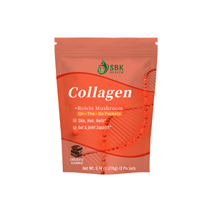 Poudre de collagène naturelle avec logo personnalisé et champignon Reishi, complément alimentaire pour la peau, les cheveux et les ongles, saveur chocolat, boisson au collagène - Product Image 1