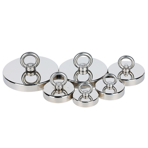 <span class=keywords><strong>Aimant</strong></span> en pot en néodyme avec couvercle en acier inoxydable 304 et œillet de levage, plusieurs tailles disponibles - Product Image 1