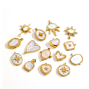 คอลเลกชันเปลือกหอยทองคำ |   จี้ห้อยทำจากสแตนเลสสตีลเคลือบ PVD 18K สำหรับทำเครื่องประดับ DIY |   กันน้ำและป้องกันการแพ้ - Product Image 2