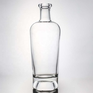 Venta Al Por Mayor Botella De Vidrio Transparente Personalizada Para Licor De Whisky Y Tequila De 750ml Con Tapas - Product Image 1