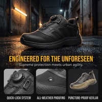 Chaussures de travail légères résistantes aux perforations, couleur personnalisée en usine, boucle automatique, chaussures d'entraînement en plein air pour hommes