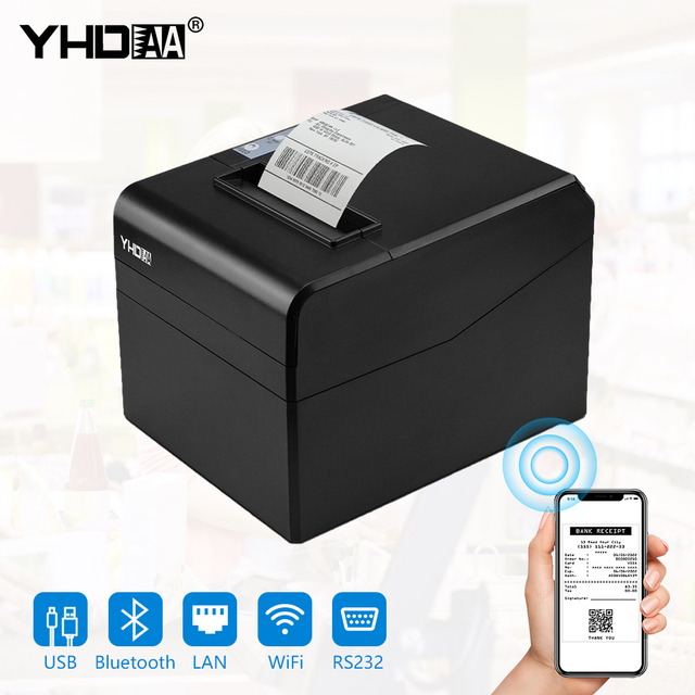 YHDAA High Speed 260mm/s Printing Inkless Thermal Printer Pos 80mm Thermal Receipt Printer Machine With Auto Cutter