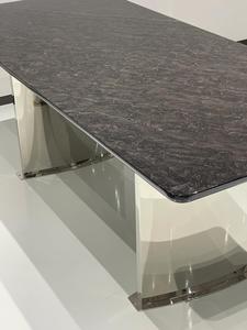 Table de table rectangulaire en granit noir pur de luxe maquillage dessus de vanité îlot de <span class=keywords><strong>cuisine</strong></span> comptoir de bar - Product Image 6