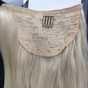 Jasminebeauty - Extensiones de Cabello Humano Virgen 100% Natural, Cola de Caballo con Clip, Doble Trama, con Cordón Ajustable - Product Image 2