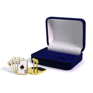 Usa Elegante Rode Gouden Envelop Stropdas En Manchetknoop Cadeau Set Gepersonaliseerde Strass Manchetknopen Voor Mannen Luxe Bruiloft
