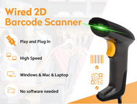 Escáner de Códigos de Barras 2D Inalámbrico y con Cable JR-650, 2.4G, Sin Necesidad de Controladores, Lector QR Portátil para Inventario