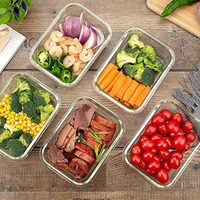 Conteneurs de stockage alimentaire rectangulaires empilables en verre borosilicate de haute qualité avec couvercles en PP pour la vaisselle promotionnelle – Vente en gros usine