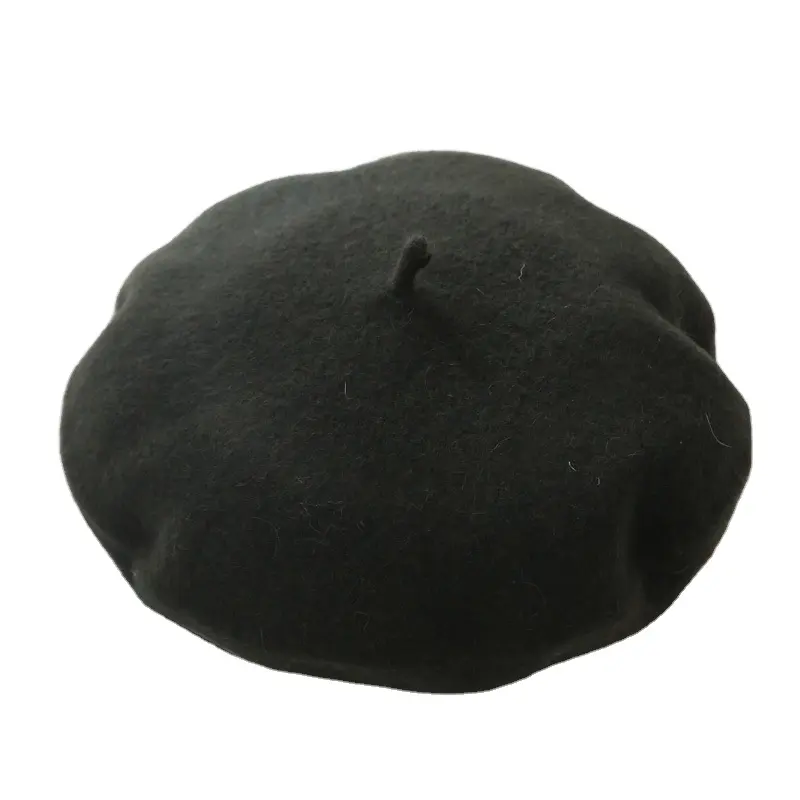 高品質ファッションタクティカルアウトドアアジャスタブルサイズブラックレッドアーミーグリーンウールカスタムフレンチベレー帽