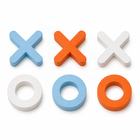 Plateau de jeu de Tic Tac Toe rectangulaire en bois sculpté artisanal, personnalisé avec logo, durable et de luxe