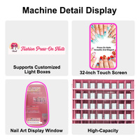 Distributeur automatique de faux ongles de 32 pouces avec impression, écran tactile sans espèces et SDK, et surveillance à distance