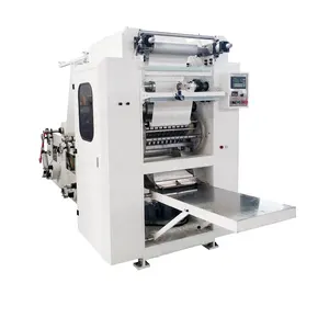 Automatic box drawing facial tissue machine