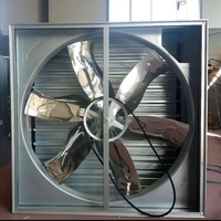 Ventilateur axial robuste en acier inoxydable, ventilateur à lamelles automatiques à pression négative pour l'extraction des odeurs et de la chaleur dans les usines industrielles