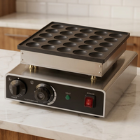 Nouvelle Gaufrier Électrique Automatique 220V/110V 25 Trous en Acier Inoxydable avec Fonction Muffins