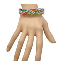 2023 Bestseller Nieuwe grensoverschrijdende Europese Amerikaanse stijl siliconen hart gevlochten dubbelstrengs unisex armband Nee