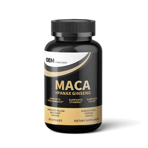 Cápsulas Maca Man Power Plus, Cápsulas de Extracto de Ginseng Rojo Coreano, Cápsulas de Raíz de Maca para Aumento del Rendimiento Masculino - Product Image 1