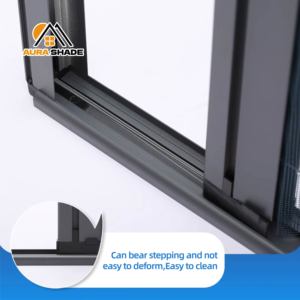 Portes-fenêtres coulissantes à cadre en aluminium avec moustiquaire anti-insectes, design rétractable hautement invisible pour cuisine et balcon - Product Image 4