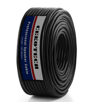 Câble de microphone et haut-parleur professionnel en cuivre OFC 2x2,0 mm² 15AWG, paire torsadée, connecteur Speakon, gaine PVC, rouleau de 100 m, vente en gros