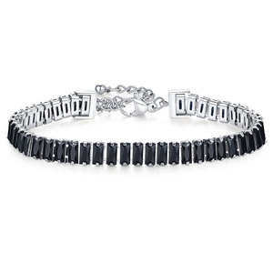 Pulsera de Acero Inoxidable con Circonitas de 6 mm, Engaste de Canal de Una Sola Hilera, Joyería para Mujer, Regalo, Pulsera de Moda - Product Image 4
