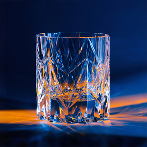 Verres à whisky en cristal K9 sculptés à la main 220 ml – Tumblers de luxe en <span class=keywords><strong>verre</strong></span> taillé pour cadeau ou usage en bar - Product Image 2