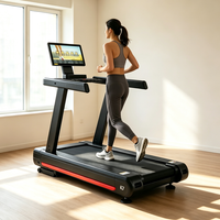 Caminadora para Gimnasio con Pantalla Inalámbrica de 21.5 Pulgadas, Cargador de Teléfono Integrado, Inclinación Motorizada Ajustable