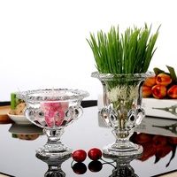 Vase à fleurs en verre à volants de style européen, fournisseur chinois, vente chaude, pour décoration intérieure et centre de table de mariage