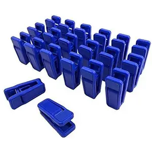 Fluwelen Hangers Clips, 20 Pcs Plastic Kleerhangers Clips, Baby Hanger Voor Jas Broek, Blauw