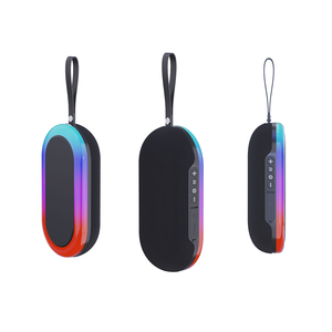Enceinte Bluetooth portable tendance, étanche, avec surface en tissu tressé, couleur dégradée, lumière, lecteur de musique intérieur/extérieur - Product Image 2