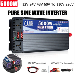 Tinh khiết xoang sóng 12V 24V 48V 60V 72V để AC 110V 220V biến tần 5000W ngân hàng điện cầm tay chuyển đổi năng lượng mặt trời xe biến áp - Product Image 5