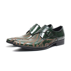 Chaussures Derby de luxe en cuir véritable à lacets, respirantes, imperméables, à motif camouflage, souples et formelles - Product Image 1