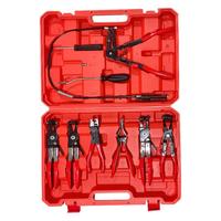 Kit d'outils pour véhicules 9 pièces : Pince à collier de serrage à longue portée pour tuyaux, Pince à collier plat, Ensemble de pinces à collier de serrage pour tuyaux