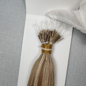 Extensiones de cabello con anillo nano de plástico al por mayor, puntas gruesas profesionales, 100% cabello humano ruso, extensiones de cabello con anillo nano invisibles - Product Image 2