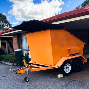 Waste Management Residential <strong>Trailer</strong> <strong>Mobile</strong> <strong>Skip</strong> Bin Recycling <strong>Skip</strong> Bin for Sale - Product Image 4