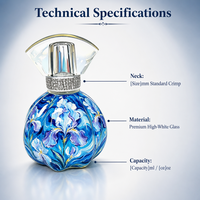 Vente Flash : Flacon de Parfum en Verre Recyclable de Luxe, Impression Sérigraphique Mate, Couleur Personnalisée, 30ml/50ml/100ml, Vente en Gros