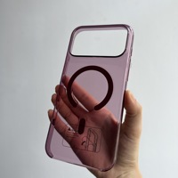 Étui de téléphone magnétique transparent rigide à 3 bords de haute qualité, nouveau design, avec bouton AI pour iPhone 18 Pro Max