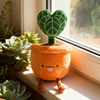 Décoration personnalisée pour la maison : Adorable poupée en peluche en forme de plante, jouet de simulation pour la décoration de boutique de plantes en pot