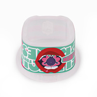 Aliments préparés imprimés IML personnalisés Conserve les noix Snack Bowl Melody Bento chauffé au micro-ondes Boîte en plastique PP avec couvercle