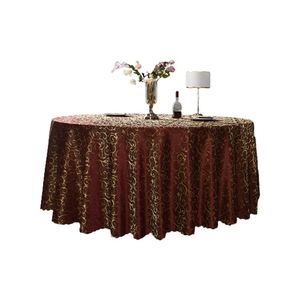 2026 Luxury Round <b>Tablecloth</b> Jacquard Floral <b>Wedding</b> Decoration Table Cloth Cover for Banquet - Product Image 2