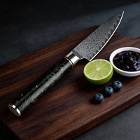 Couteau à éplucher en acier Damas de qualité supérieure, 3,5 pouces, couteau à fruits tranchant avec manche en fibre de carbone recouvert de résine, couverts de cuisine exquis
