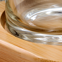 Ensemble de bocaux en verre borosilicate écologiques avec couvercle en bambou, support pour bocaux, bocaux cylindriques transparents pour le rangement de la cuisine, épices, café, noix, fabriqué en Chine