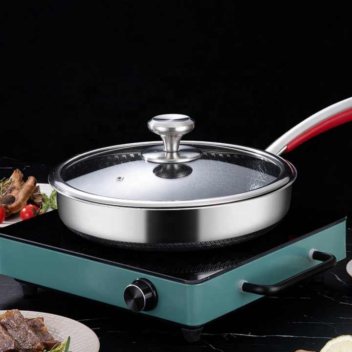 🔥Hot Sale🔥Embossed 304 Stainless Steel Non-stick Pan