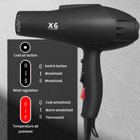 Sèche-cheveux puissant 2400 W pour des soins capillaires nourrissants, avec 3 réglages de température et 3 réglages de vitesse, moteur AC, outil de séchage puissant pour les cheveux