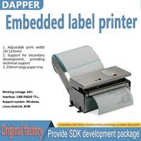Impresora de Etiquetas Térmicas Dapper Integrada de 4 Pulgadas (110 mm) con Cortador Automático, USB+Serial (RS232/TTL), 24V