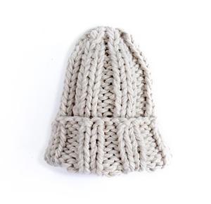 Mũ Len Trùm Đầu Ấm Áp Màu Trơn Sợi Dày Thời Trang Đơn Giản Mùa Thu Và Mùa Đông Mũ Len Dệt Kim Cho Nữ - Product Image 5