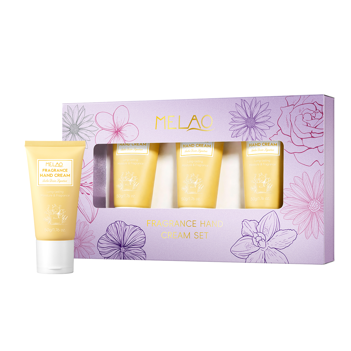 Coffret de crèmes pour les mains parfumées (Amber Desire Signature)