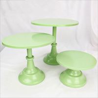 Support à gâteau en métal de haute qualité disponible en plusieurs couleurs, ensemble de 3 pièces, support de présentation de dessert en acier inoxydable pour mariage, luxe